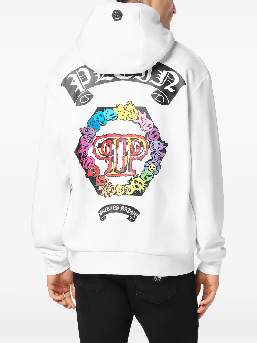 Philipp Plein Sweater met capuchon Wit