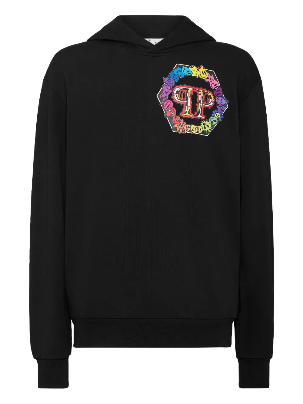 Philipp Plein logo-detailed hoodie Zwart