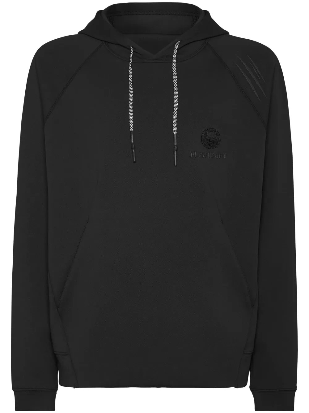 Plein Sport Hoodie met logopatch Zwart