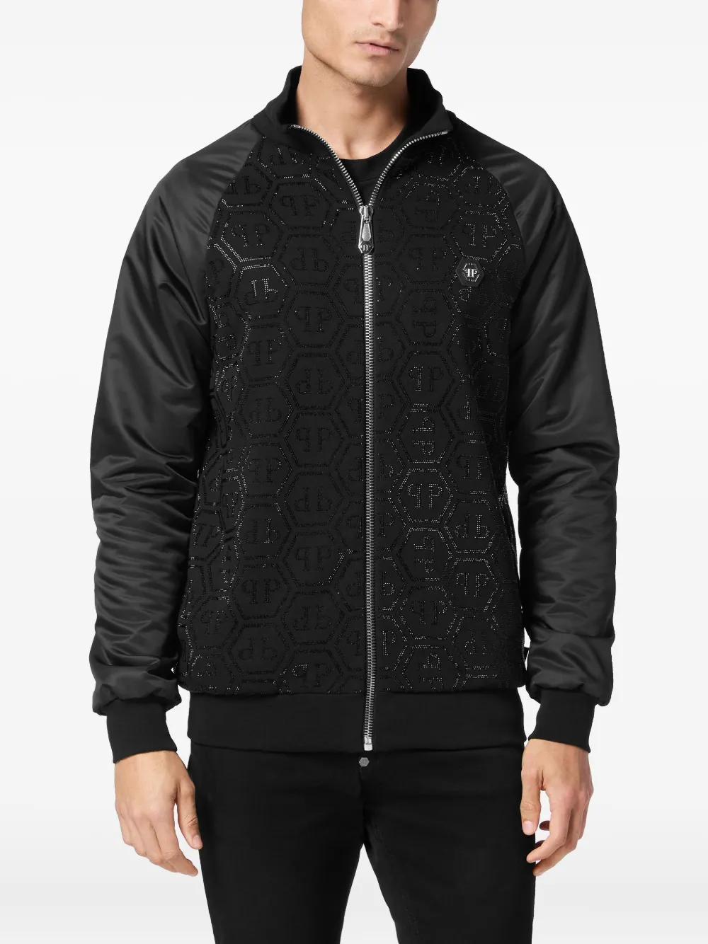 Philipp Plein Jack met logopatch Zwart