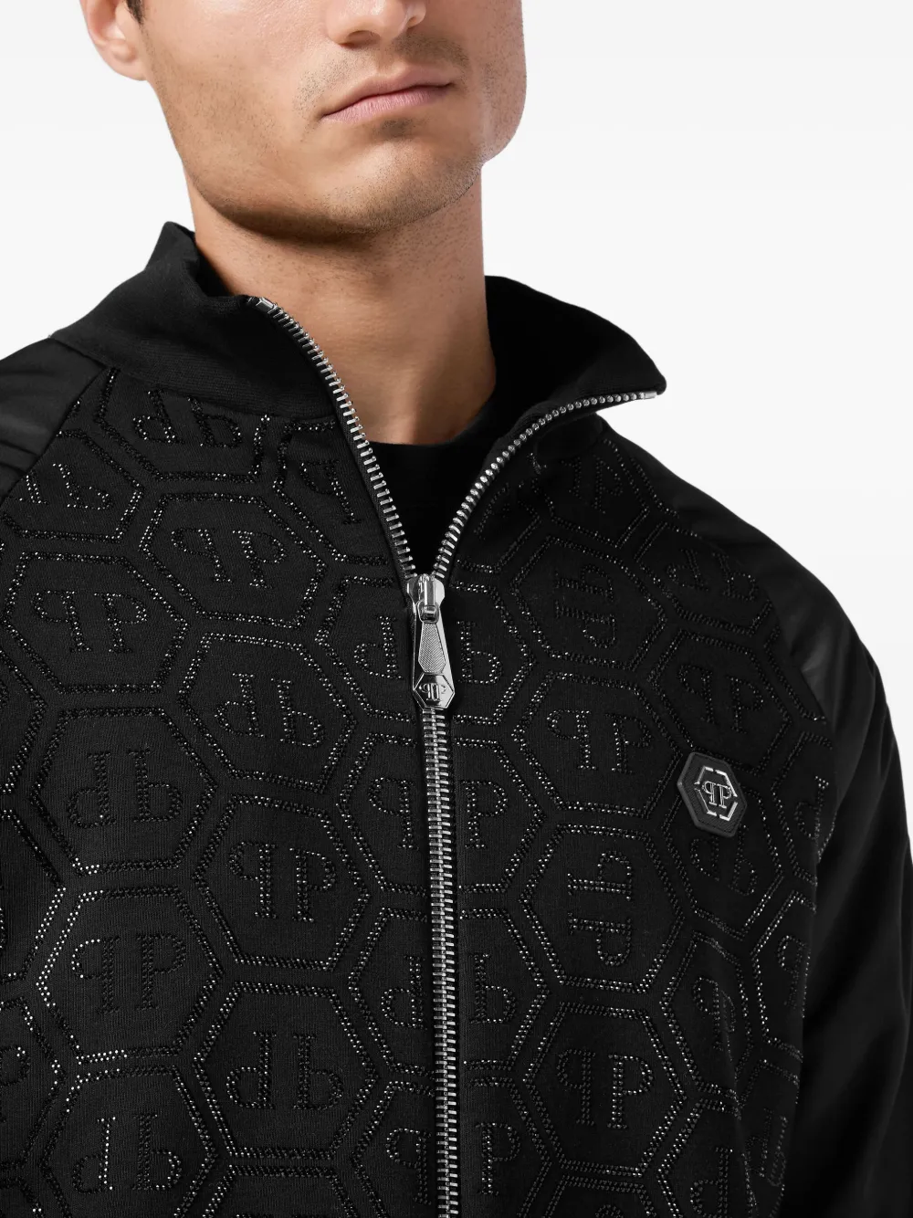 Philipp Plein Jack met logopatch Zwart