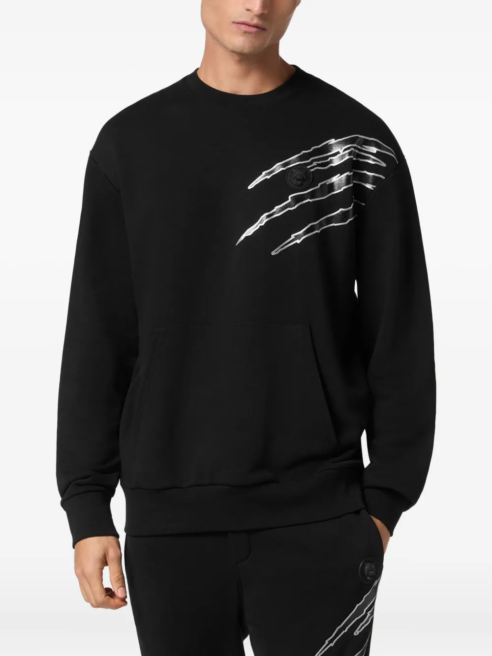 Plein Sport Lamina Scratch sweater Zwart