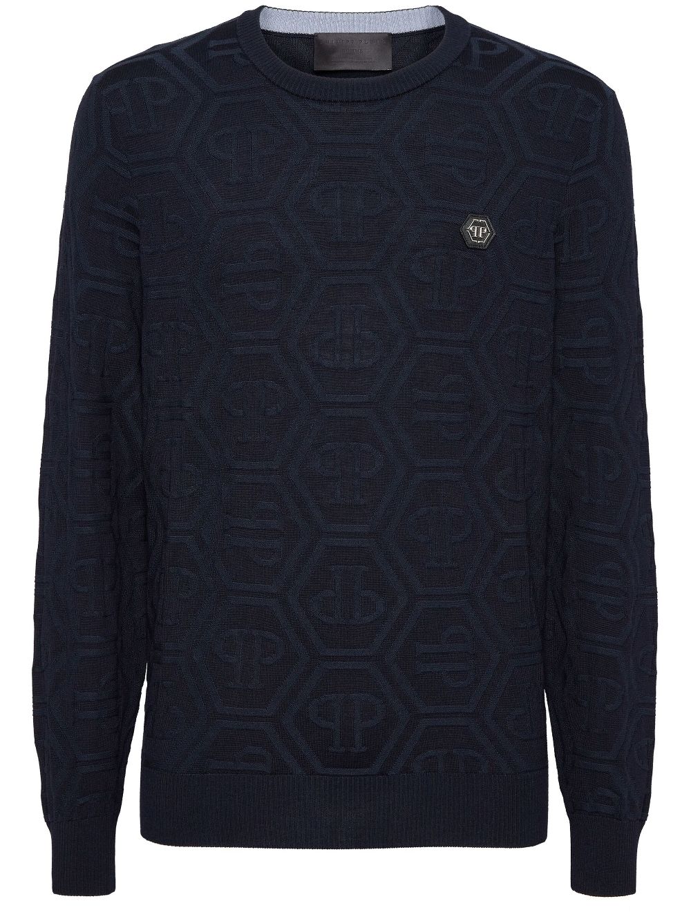 monogram-jacquard sweater