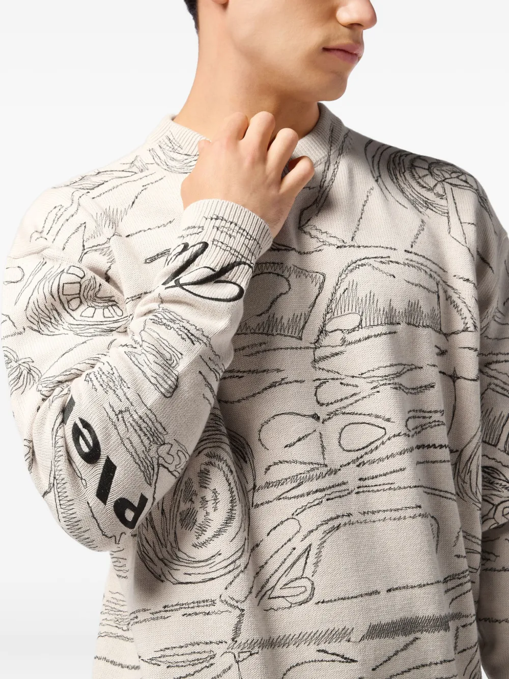 Philipp Plein Cars Racing trui Wit