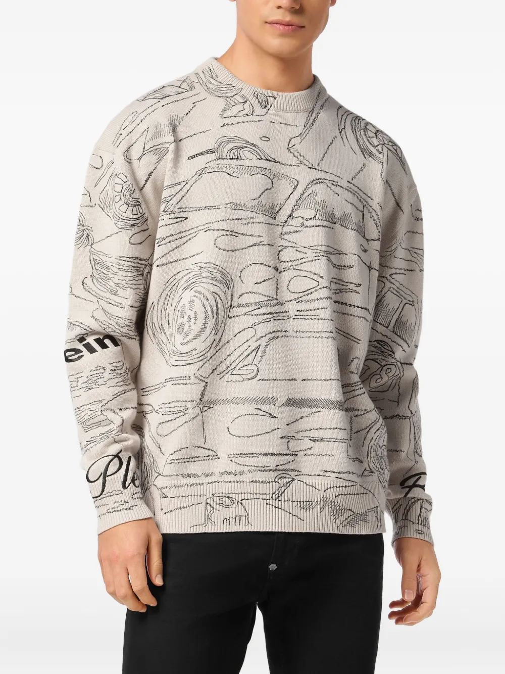 Philipp Plein Cars Racing trui Wit