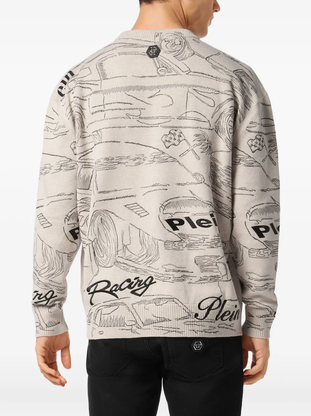 Philipp Plein Cars Racing trui Wit