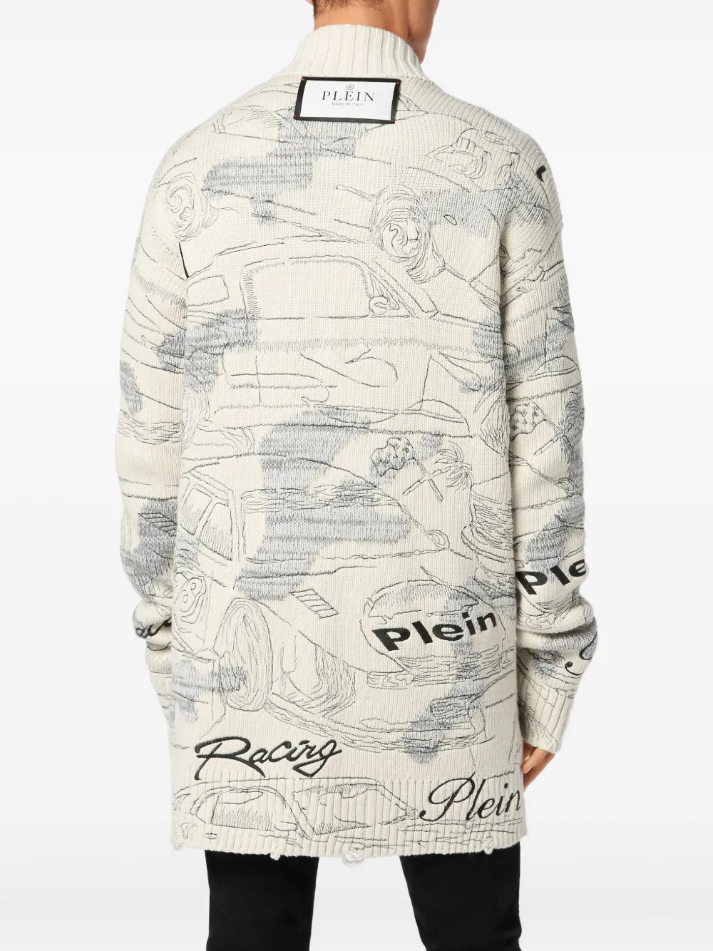 Philipp Plein Cars Racing vest Wit