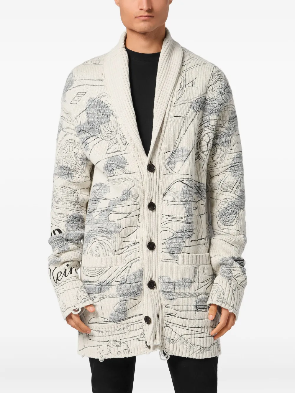 Philipp Plein Cars Racing vest Wit