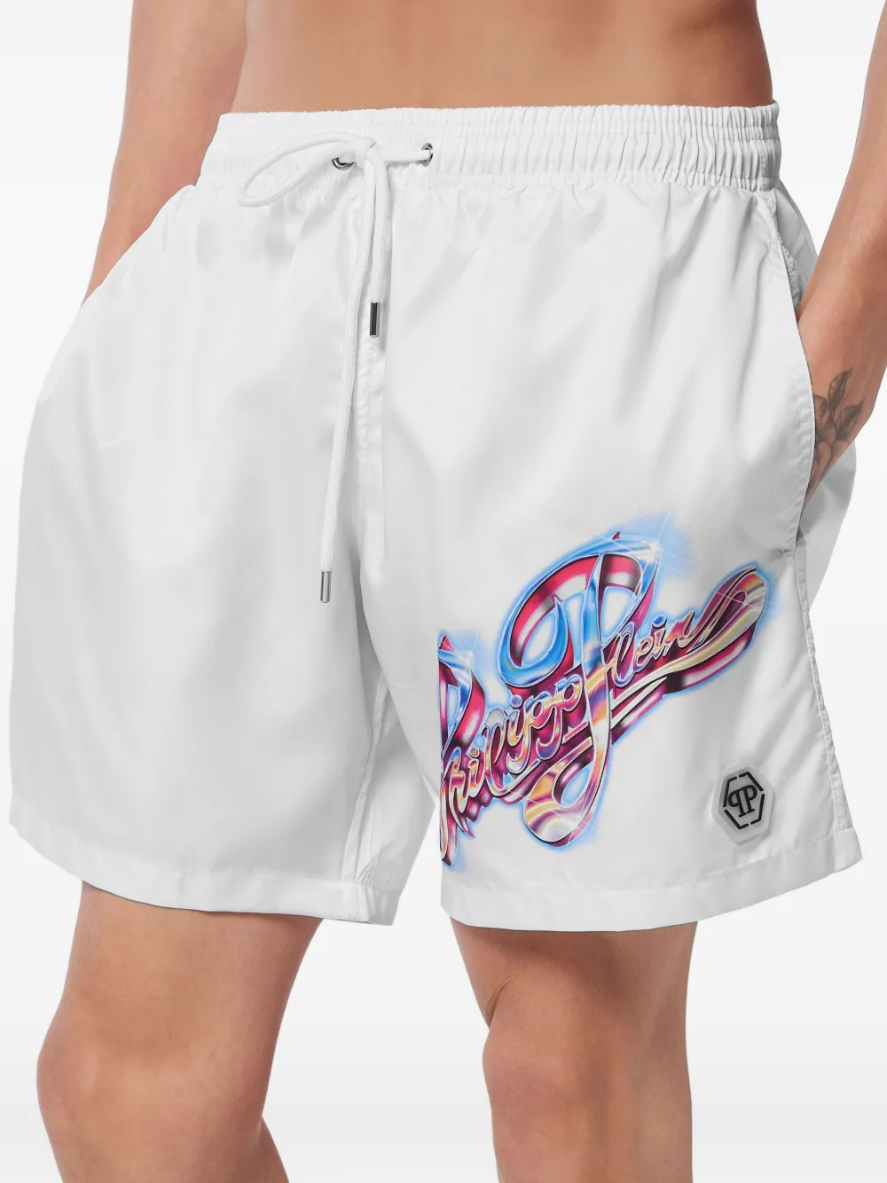 Philipp Plein Boxer zwembroek Wit