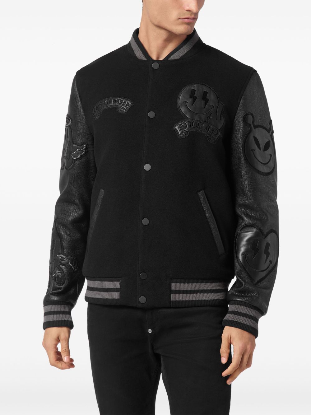 Philipp Plein Universiteitsjack Zwart