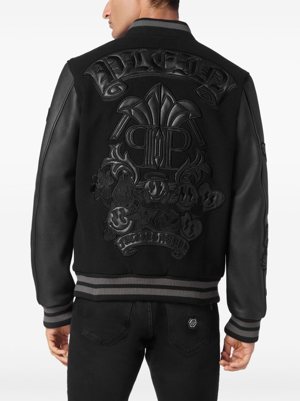 Philipp Plein Universiteitsjack Zwart