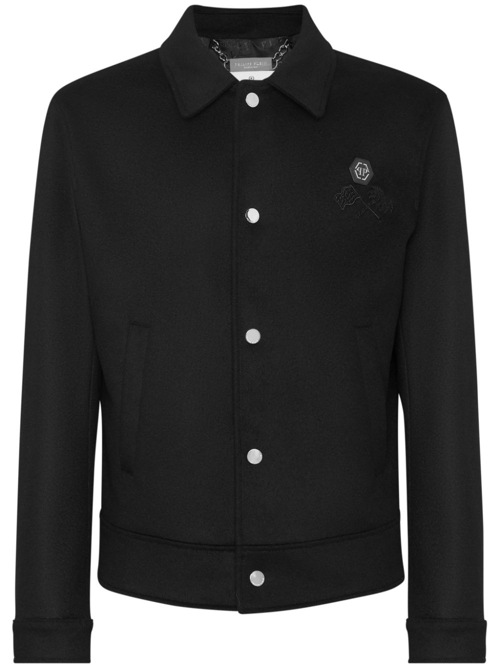 Philipp Plein Racing Club tweed jacket - Black