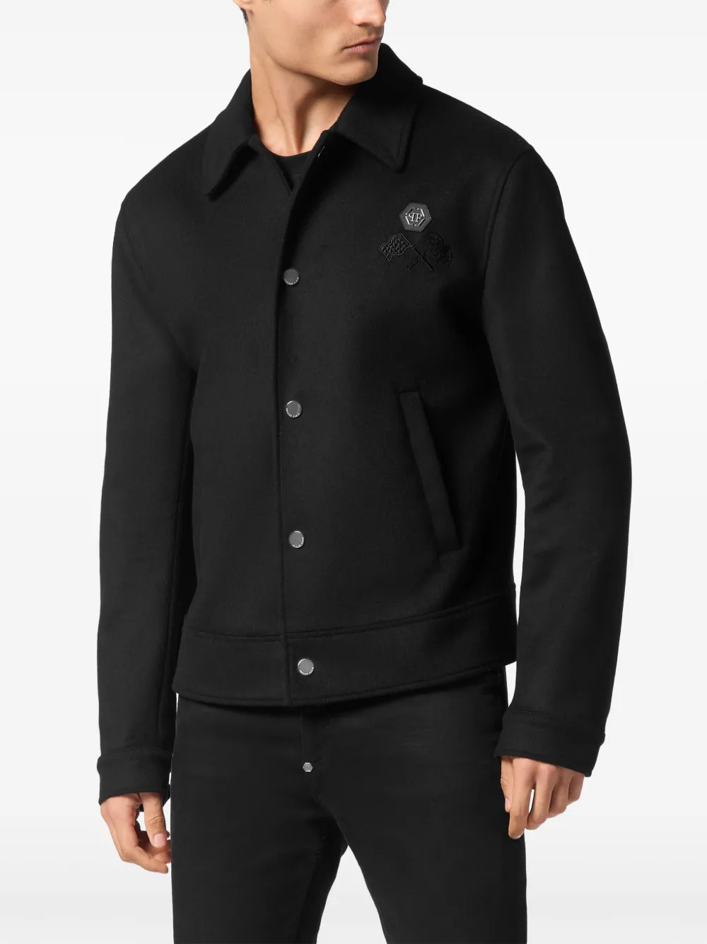 Philipp Plein Racing Club tweed jack Zwart