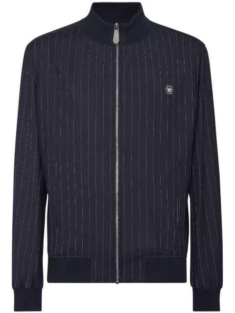 Philipp Plein pinstriped bomber jacket