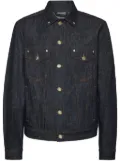 Billionaire logo-patch denim jacket - Black