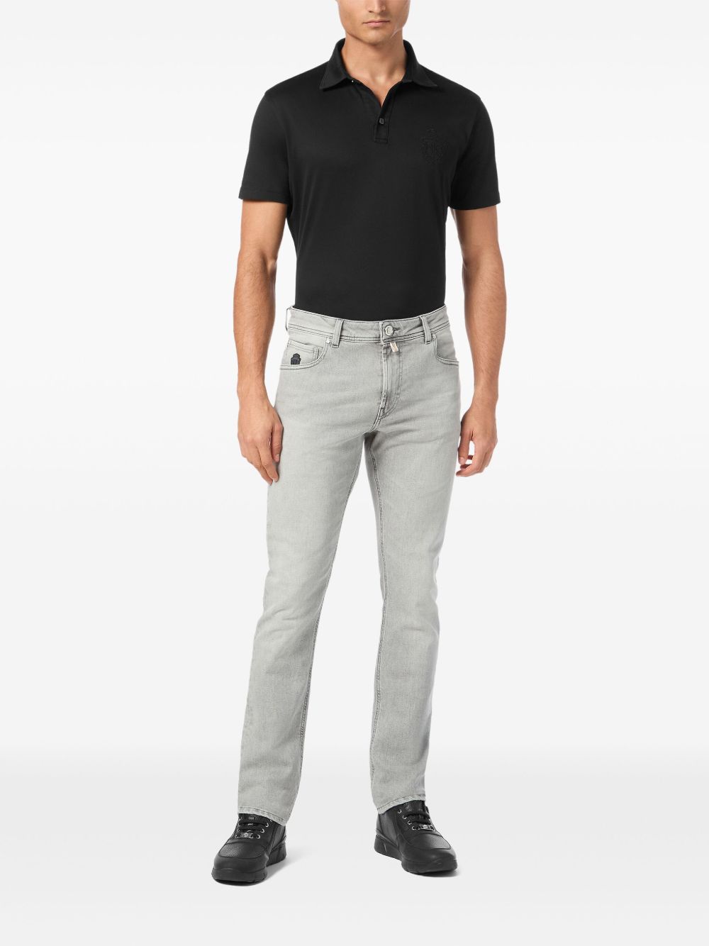 Billionaire Jeans met geborduurd logo - Grijs