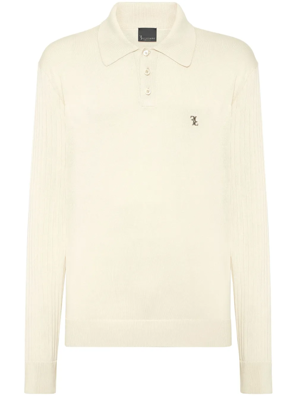 logo-plaque polo shirt