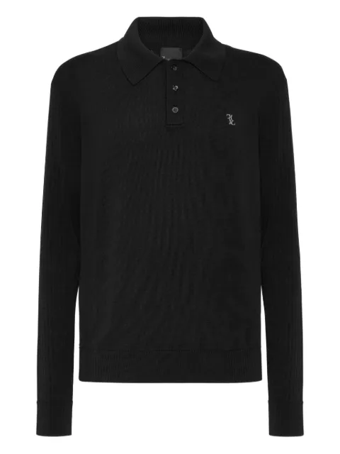 Billionaire ribbed long-sleeves polo shirt