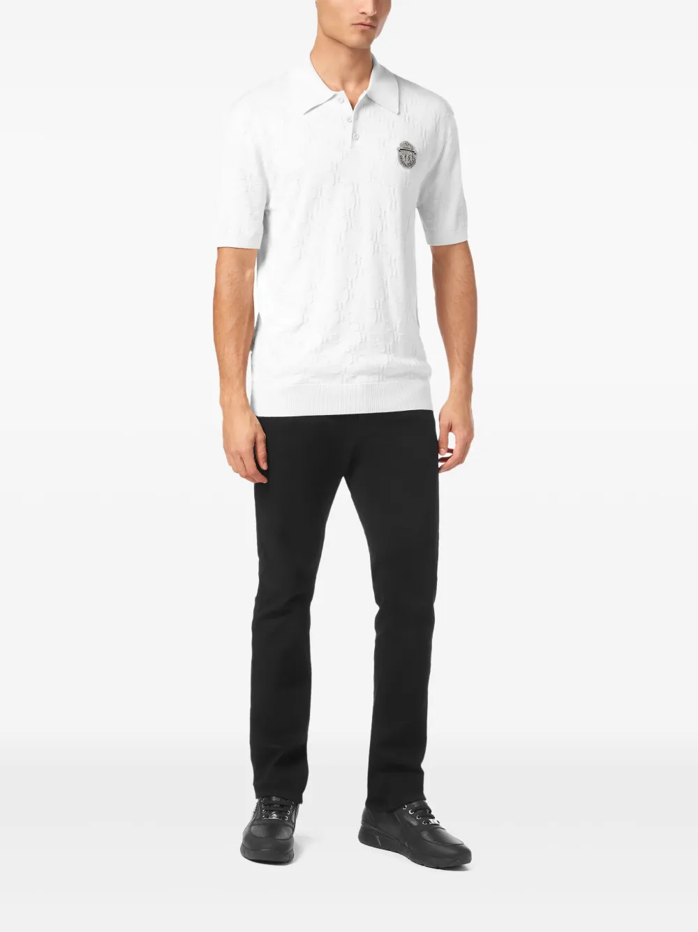 Billionaire Poloshirt met Crest-applicatie - Wit