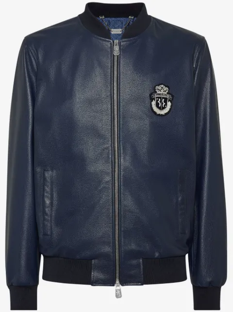 Billionaire leather bomber jacket
