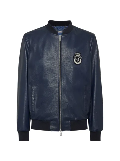 Billionaire leather bomber jacket