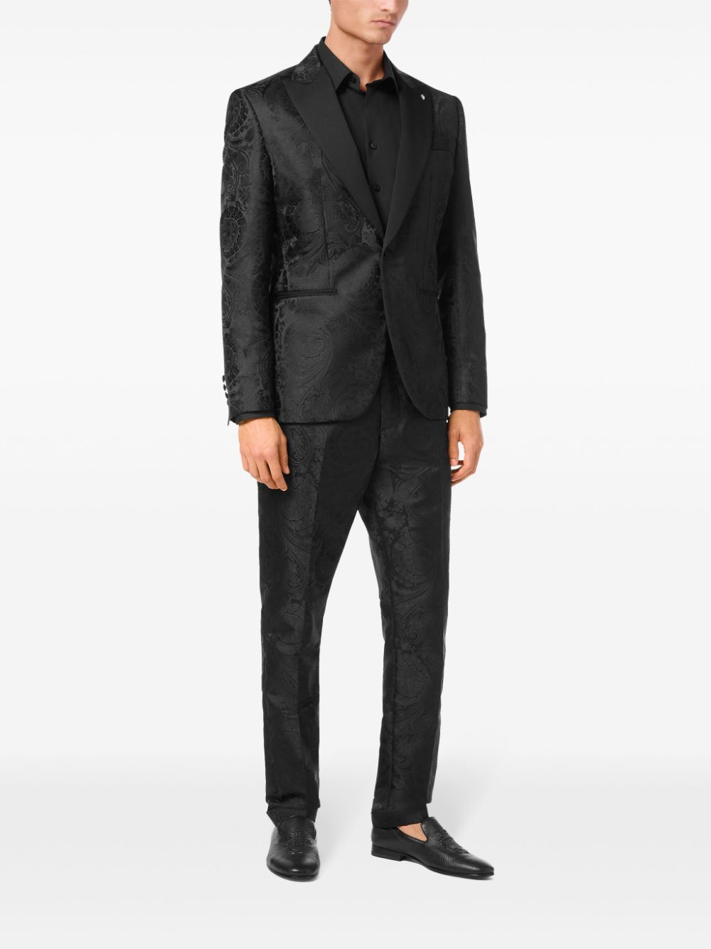 Billionaire jacquard blazer - Zwart