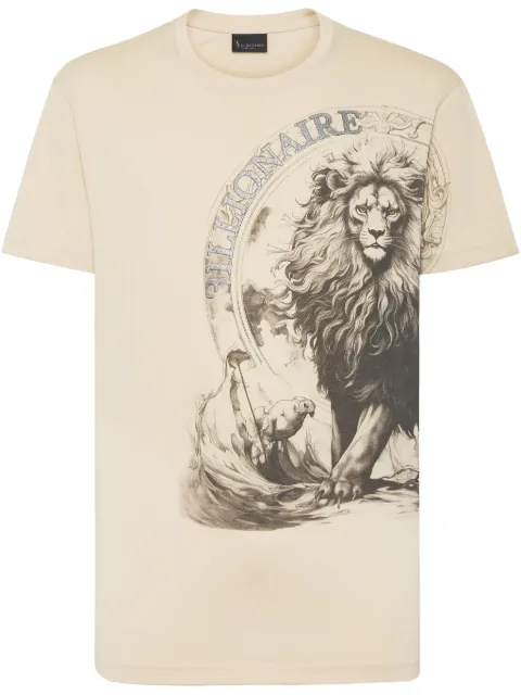 Billionaire Lion-print T-shirt