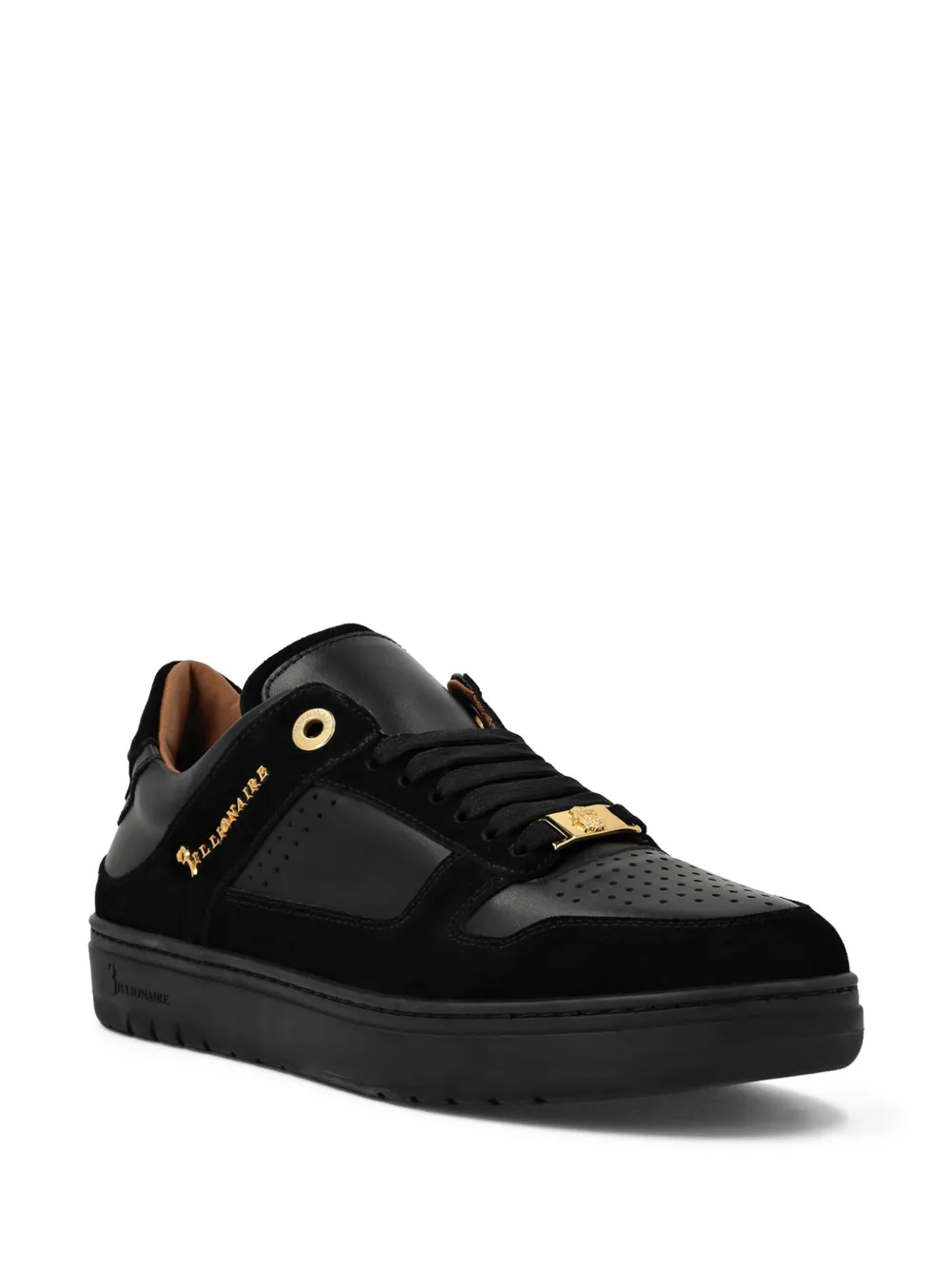 Billionaire suede low-top sneakers Black