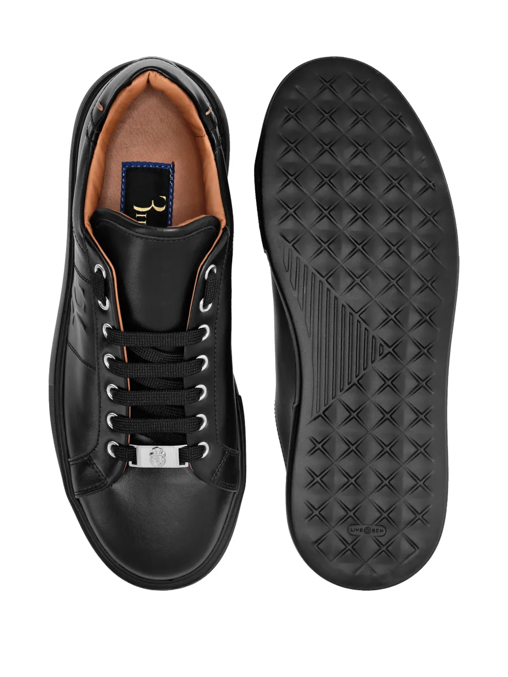 Billionaire Nappa low-top sneakers Zwart