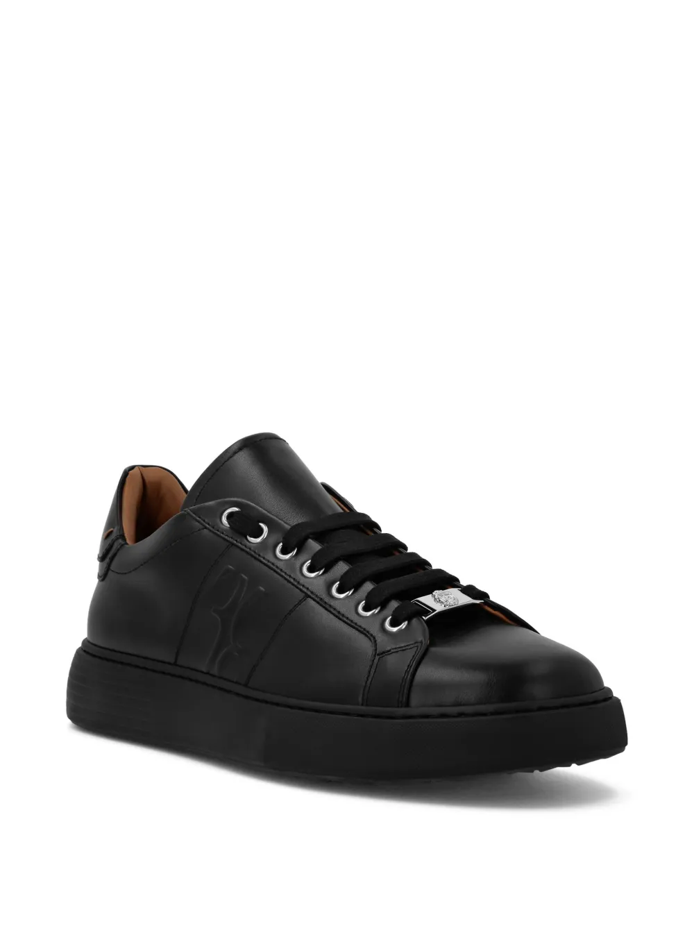 Billionaire nappa low-top sneakers - Zwart