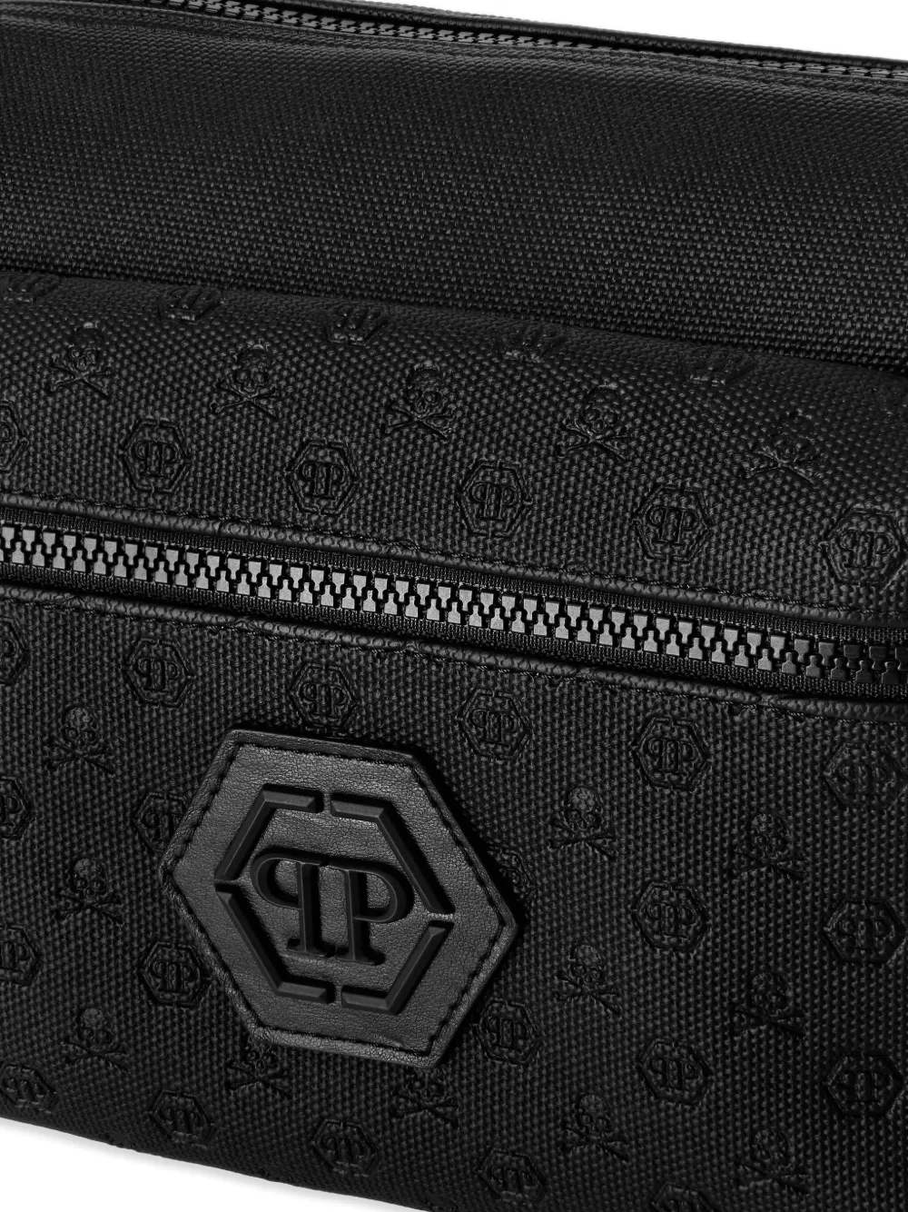PHILIPP PLEIN LOGO-PATCH CLUTCH BAG