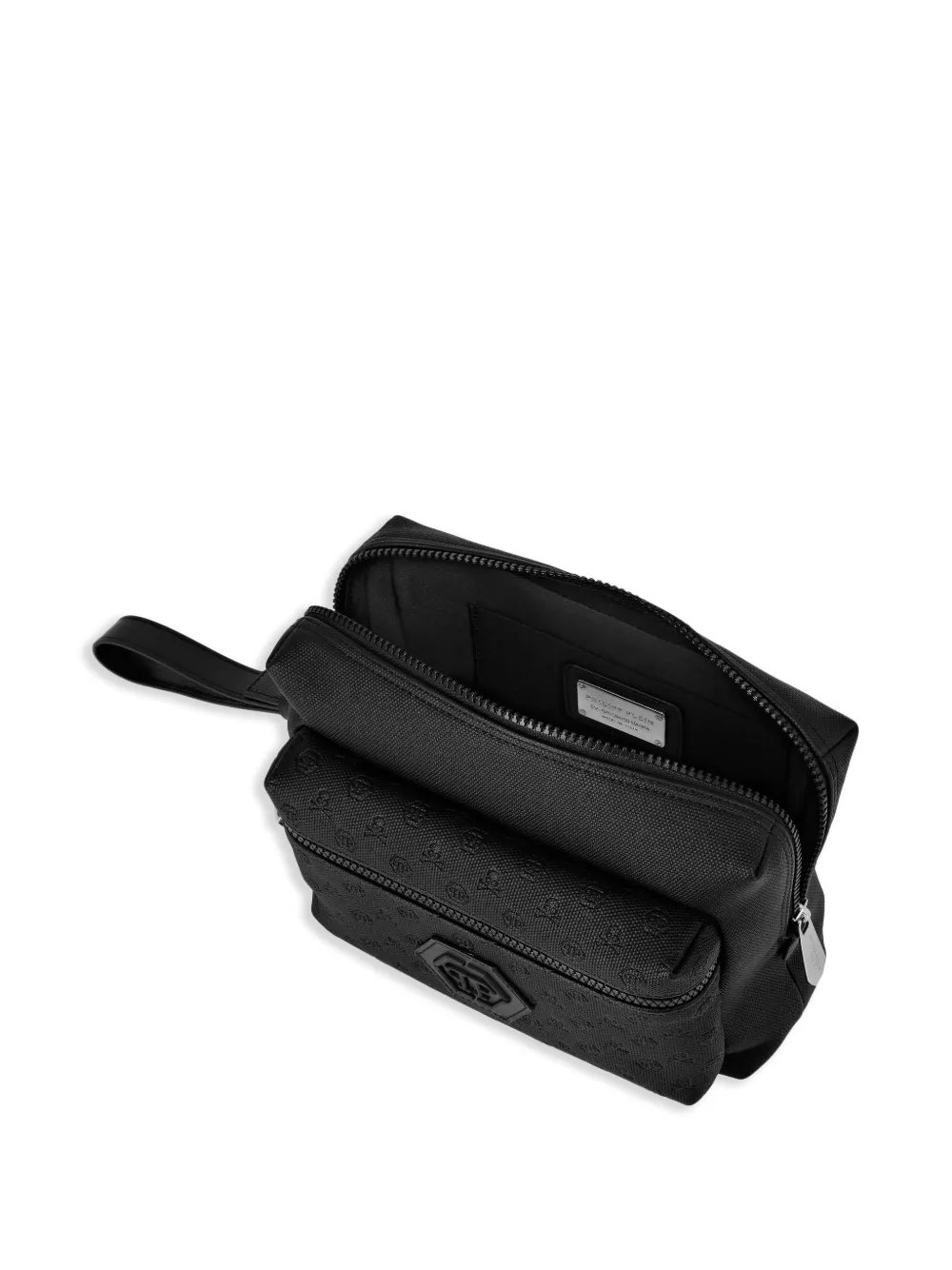 PHILIPP PLEIN LOGO-PATCH CLUTCH BAG