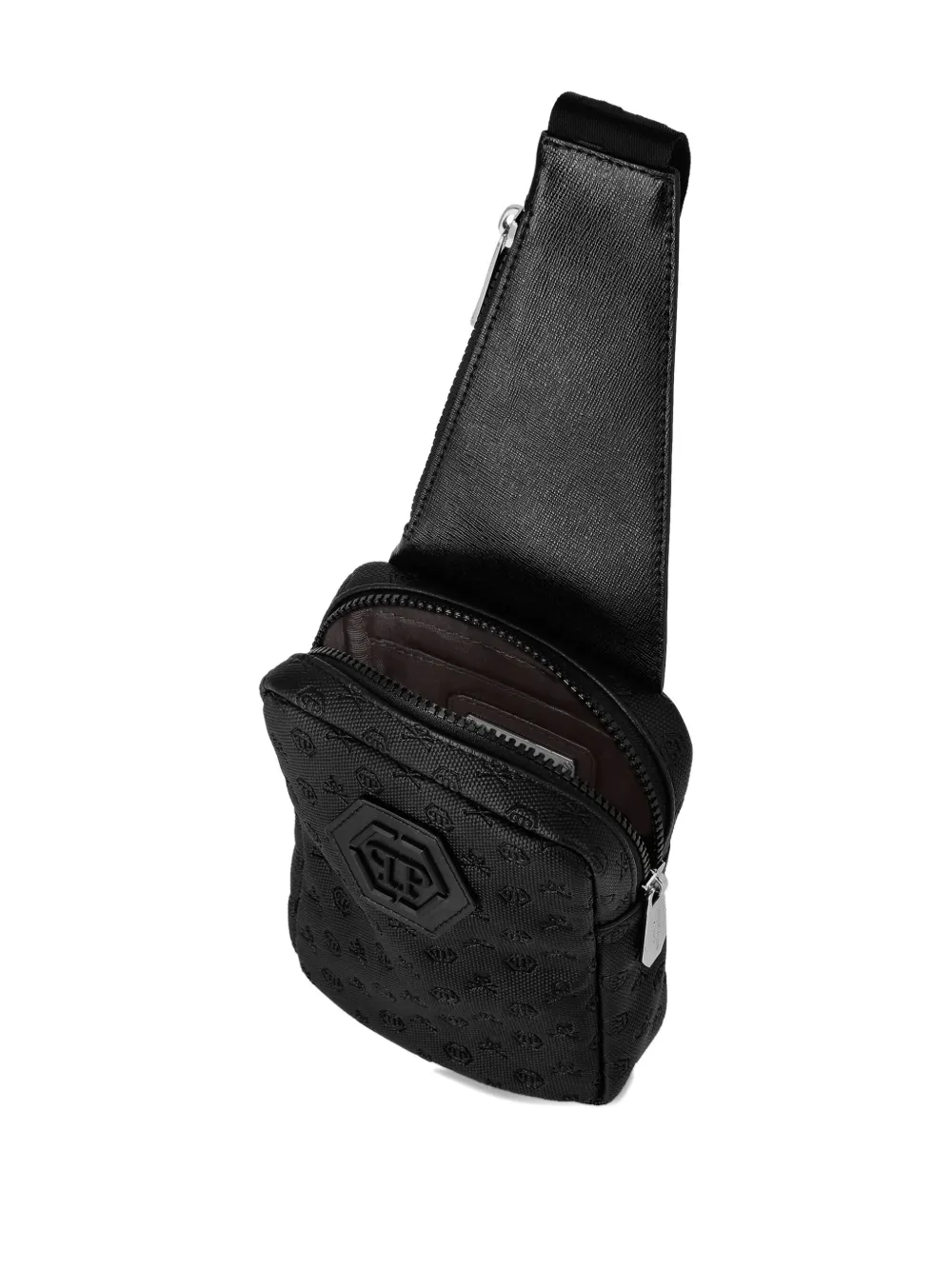 Philipp Plein Messengertas met monogramprint Zwart