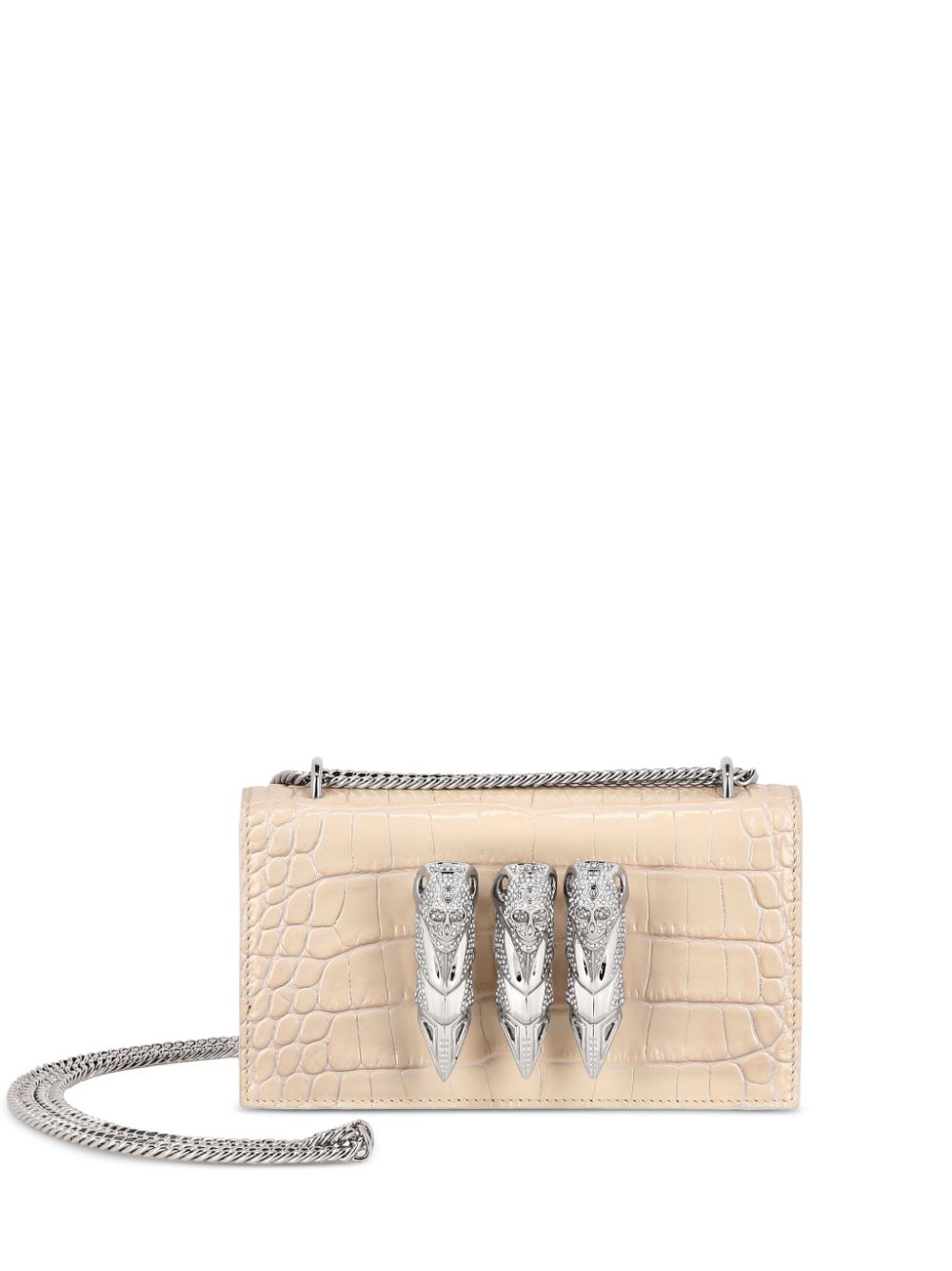 Croco-printed leather mini bag