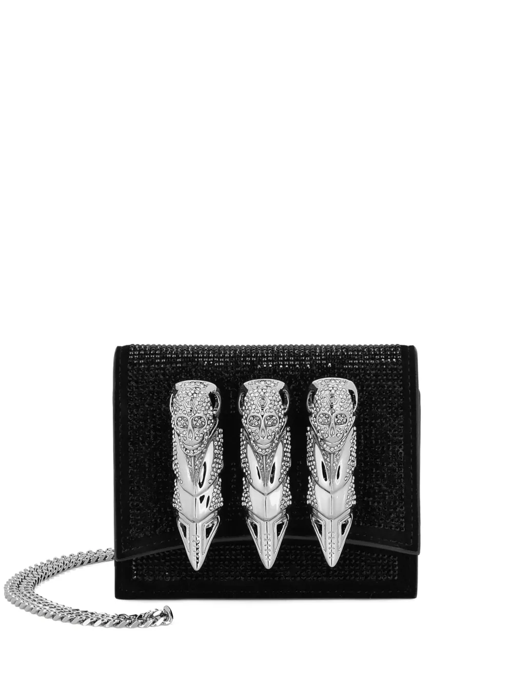 PHILIPP PLEIN RHINESTONE-EMBELLISHED CLUTCH BAG