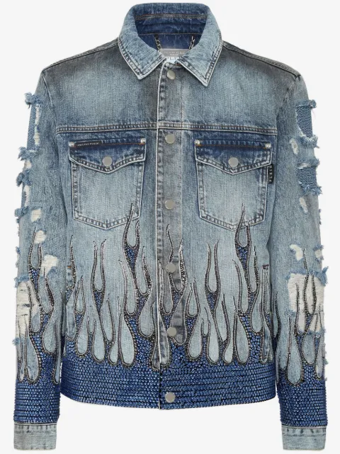 Philipp Plein Strass Flame jacket