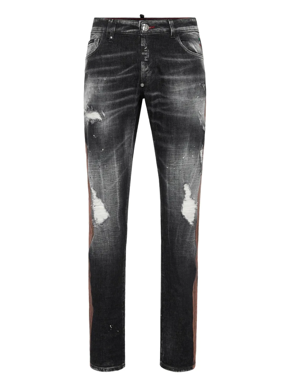 Philipp Plein distressed jeans Grijs