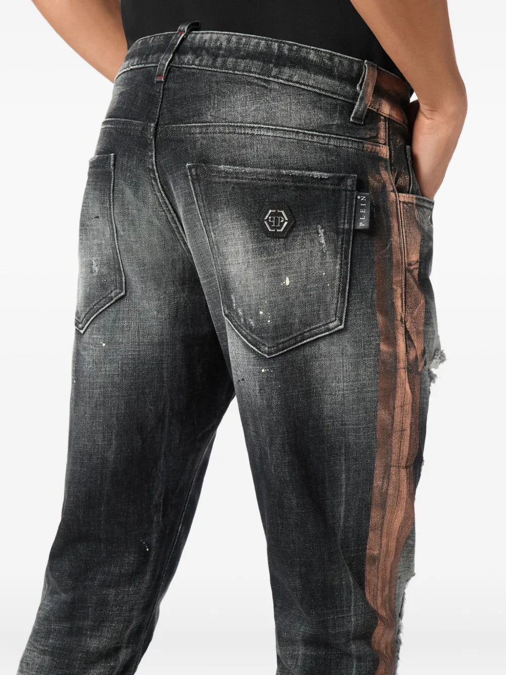 Philipp Plein distressed jeans Grijs
