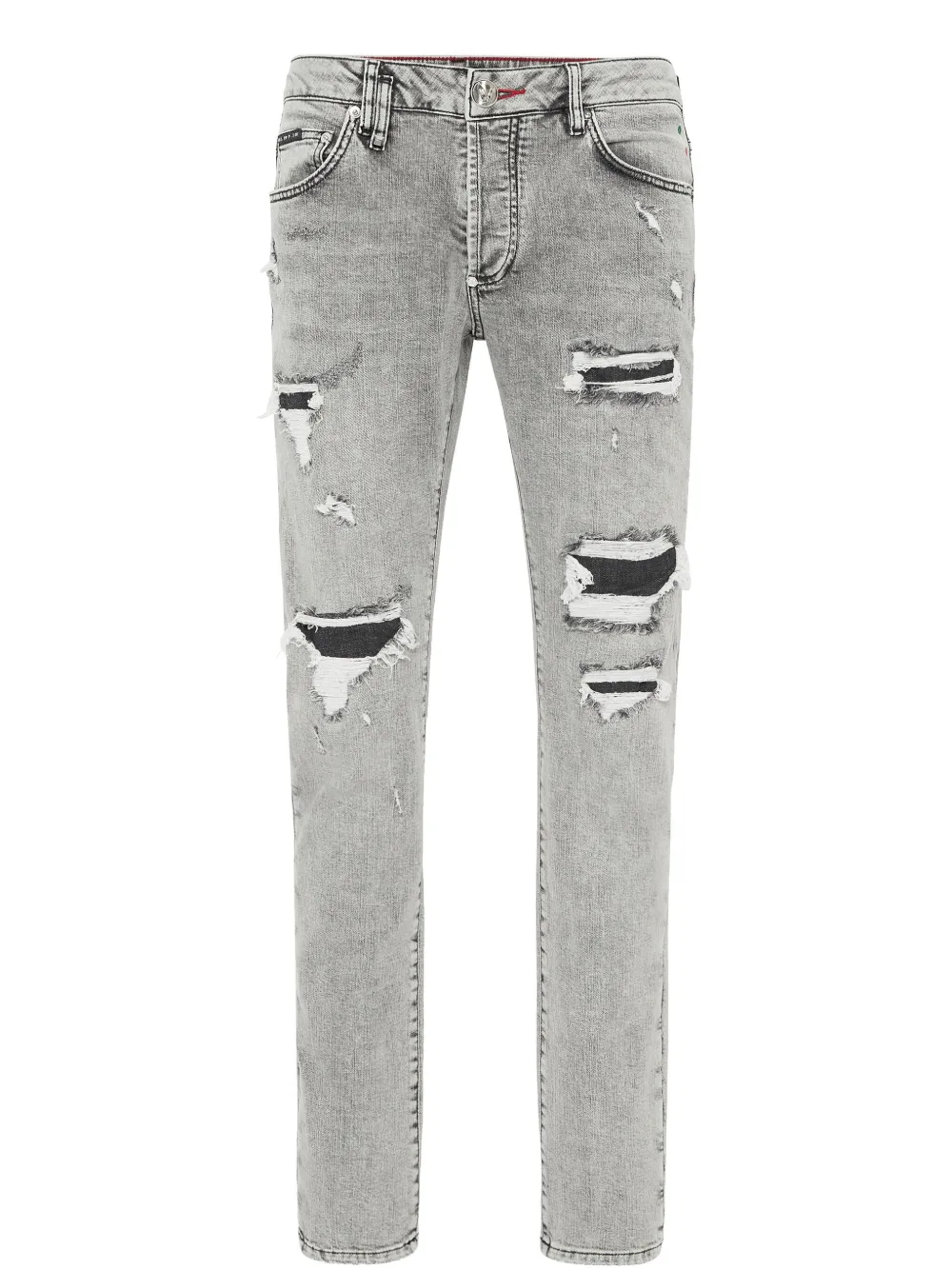 Philipp Plein Distressed-effect Jeans In Grey