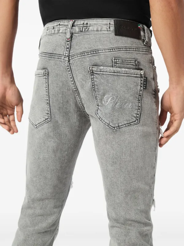 Philipp Plein distressed-effect Jeans Grey FARFETCH JO