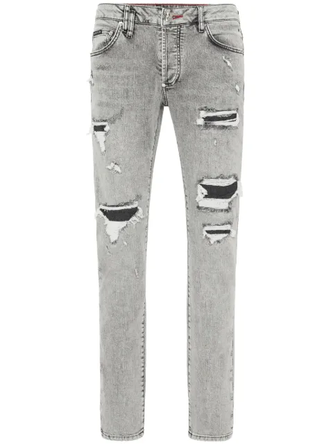 Philipp Plein jeans con efecto envejecido