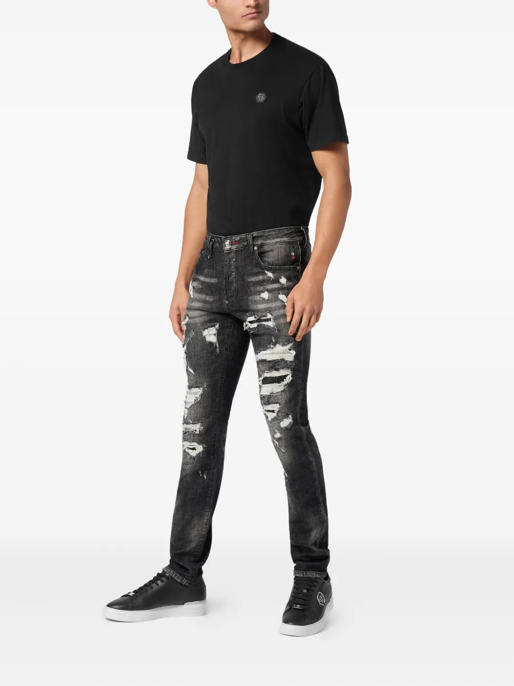 Philipp Plein Cars Racing jeans - Zwart