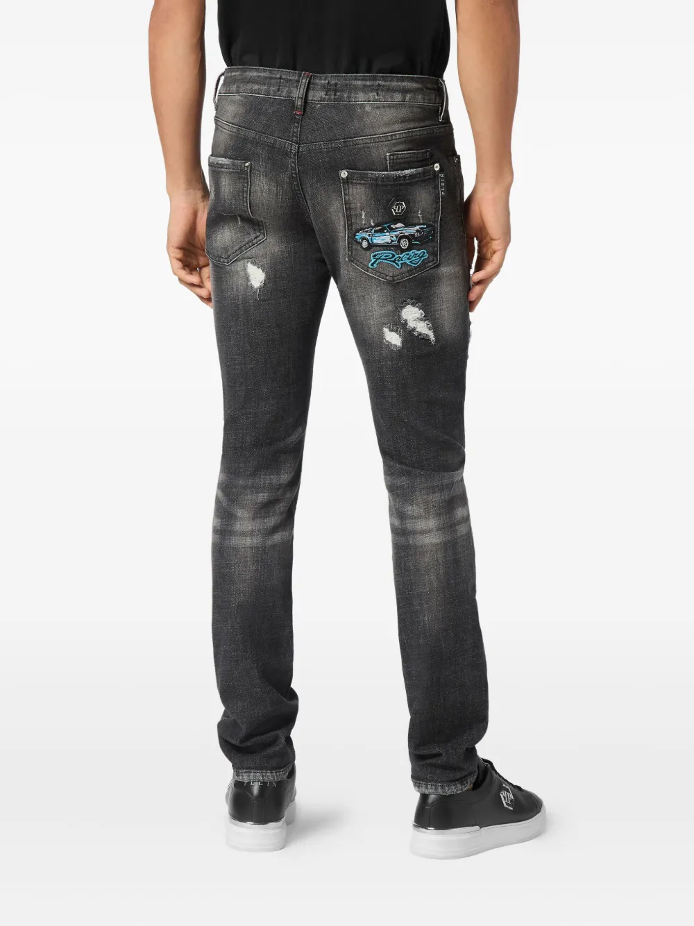 Philipp Plein Cars Racing jeans Zwart