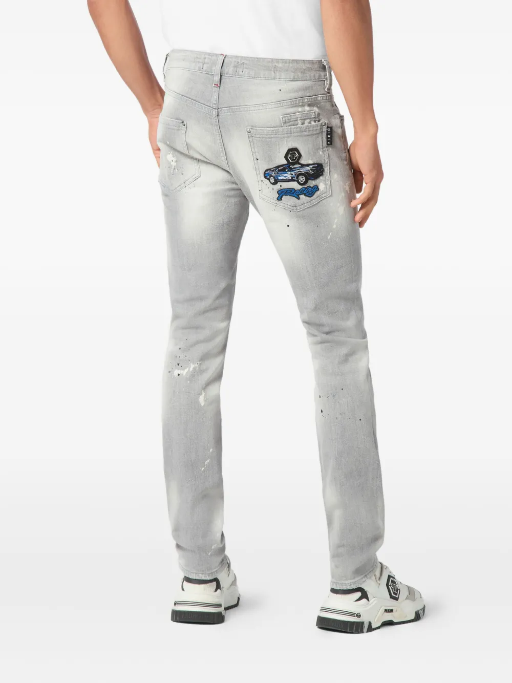 Philipp Plein Cars Racing jeans Grijs