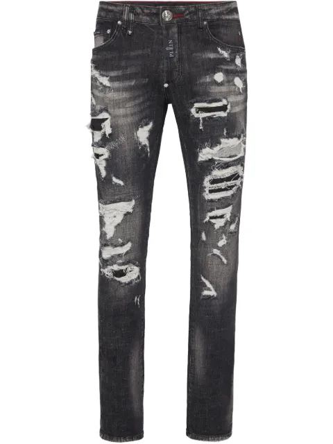 Philipp Plein jeans con efecto envejecido
