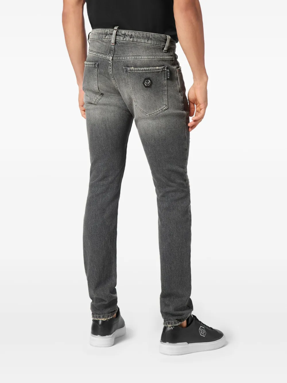 Philipp Plein Super straight jeans Zwart