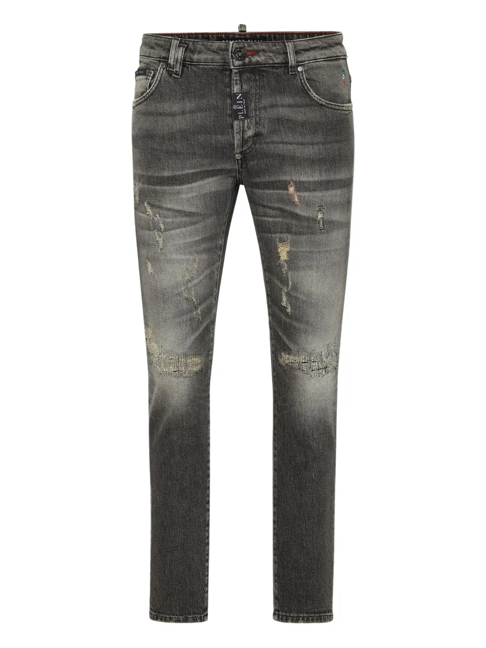 Philipp Plein distressed skinny jeans Grijs