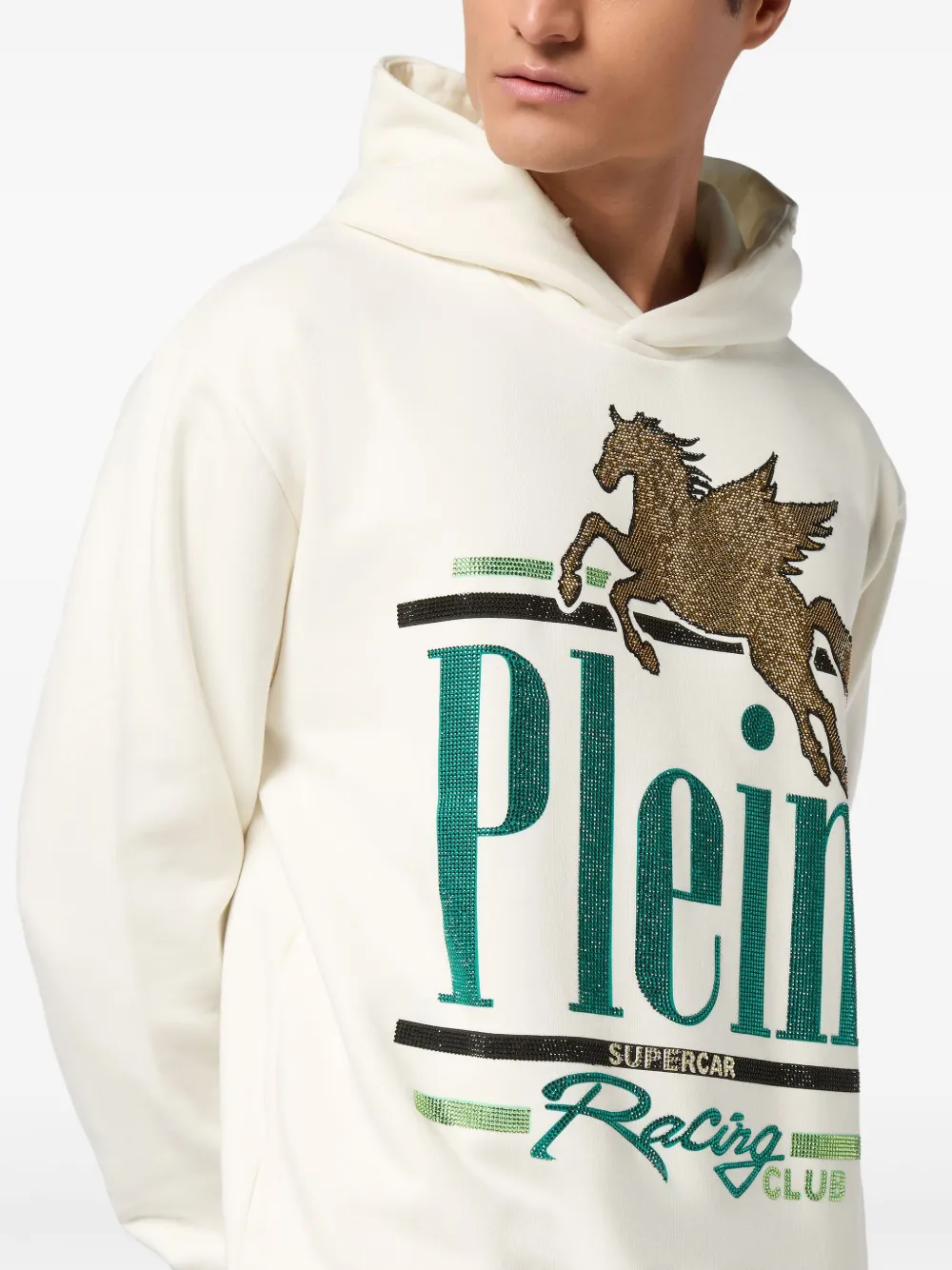 Philipp Plein Racing Club hoodie Beige