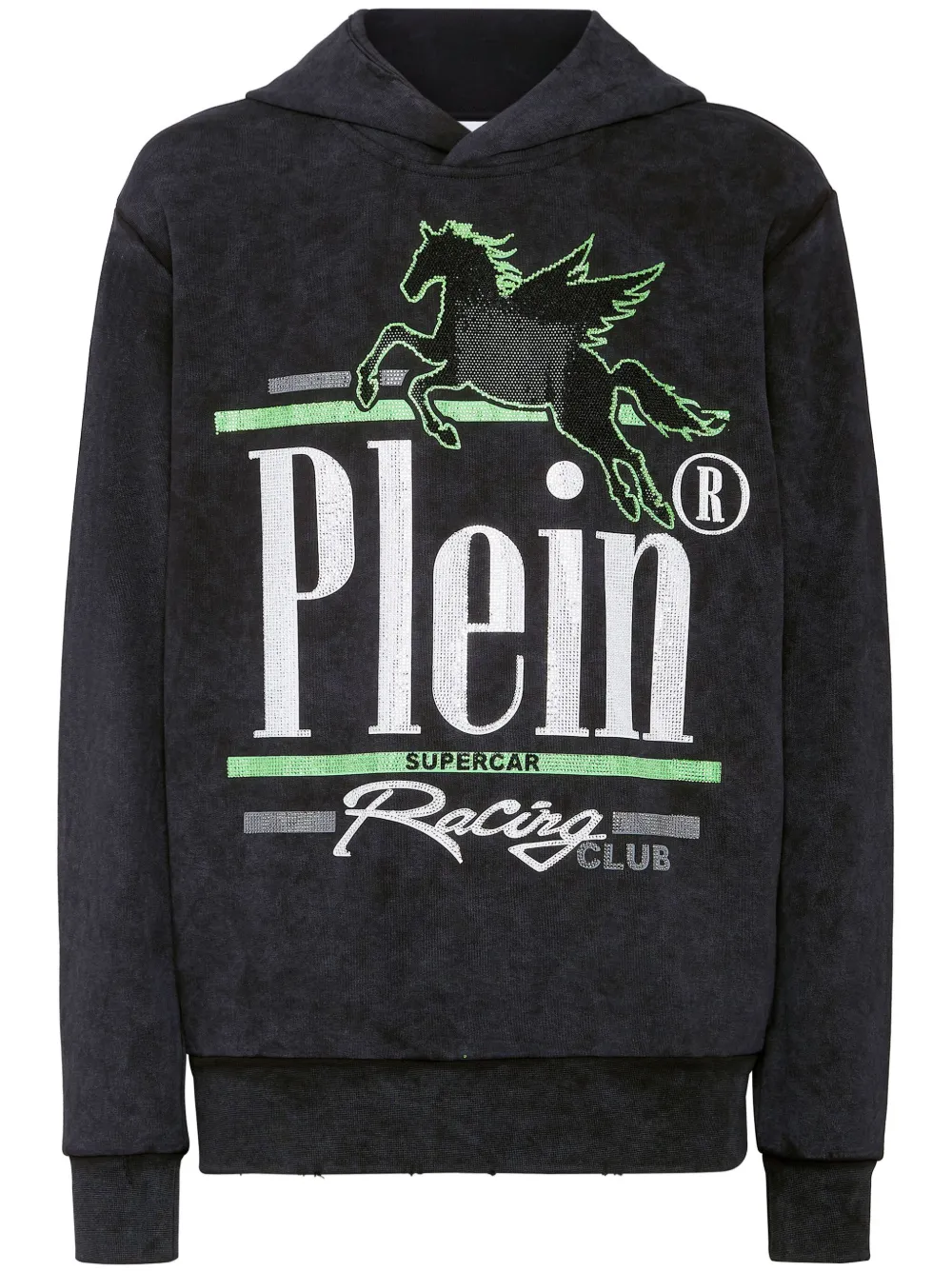 Philipp Plein Racing Club hoodie Zwart