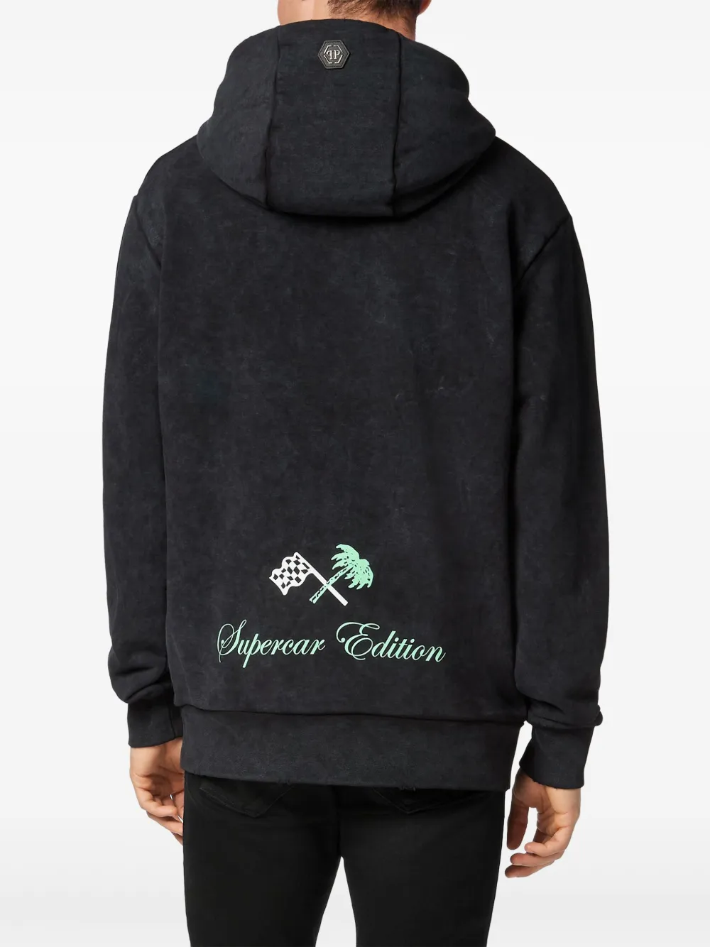 Philipp Plein Racing Club hoodie Zwart